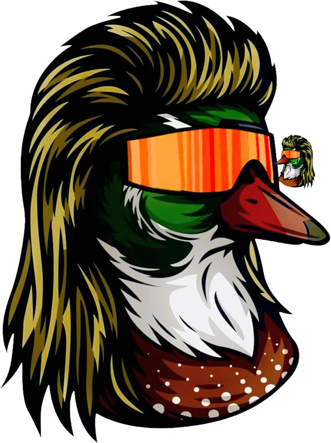 Wood Duck Mullet Design, are You Looking at Me? Wood Duck, Duck Hunting, Duck, Waterproof Fade Resistant for Cars Decal Stickers Vinyl 5 inch Also Sticks On Water Bottles, Boats, Rv, Laptops, Phones, (Copy)