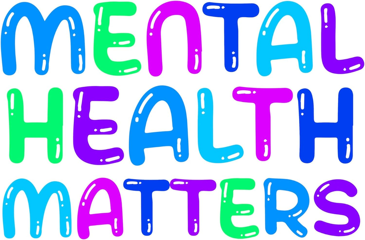 Inspirational Quote "Mental Health Matters Icon" Motivational Sticker Vinyl Decal Motivation Stickers- 5" Vinyl Sticker Waterproof