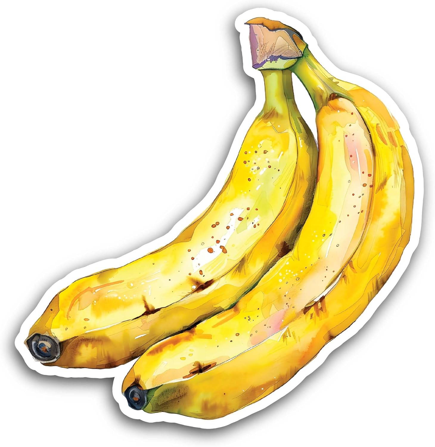 2 (Pieces) 3" and 5" Banana with Spots Sticker, Waterproof Vinyl Decals for Many Purpose Like Cars, Trucks, Laptops, Phones, Windows and More
