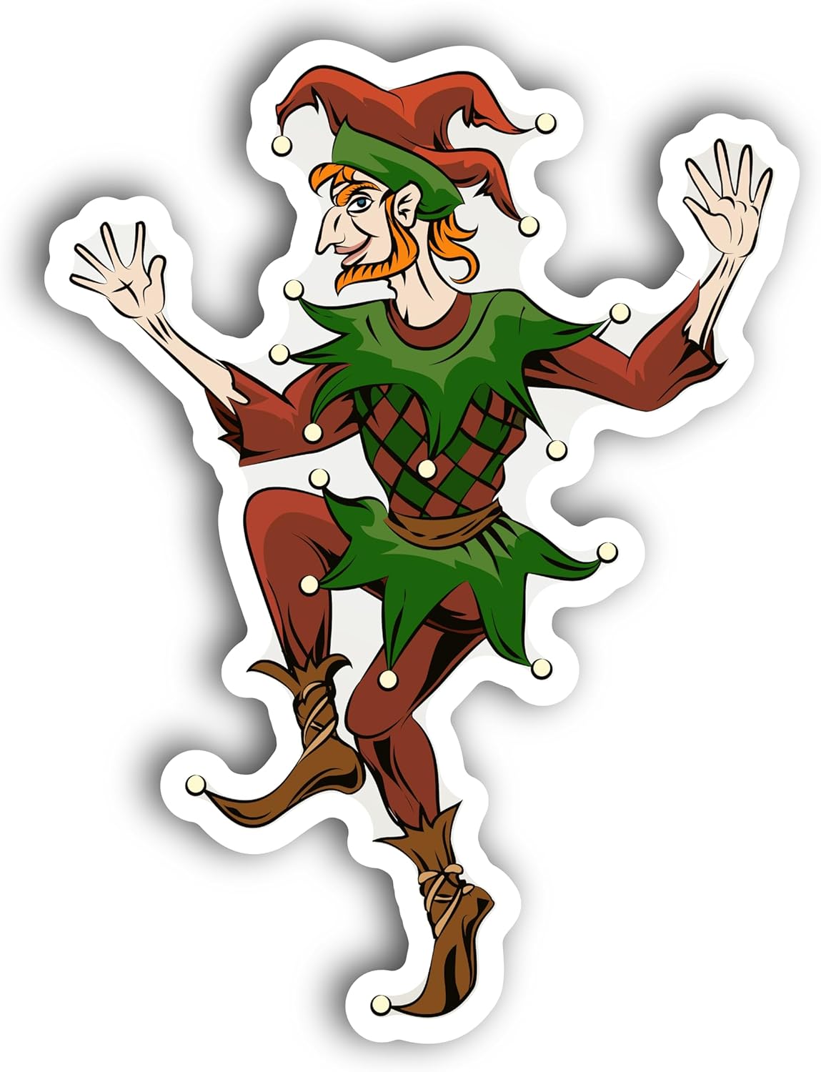 2 (Pieces) 3" and 5" Dancing Joker Decal Sticker, Waterproof Vinyl Decals for Many Purpose Like Cars, Trucks, Laptops, Phones, Windows and More