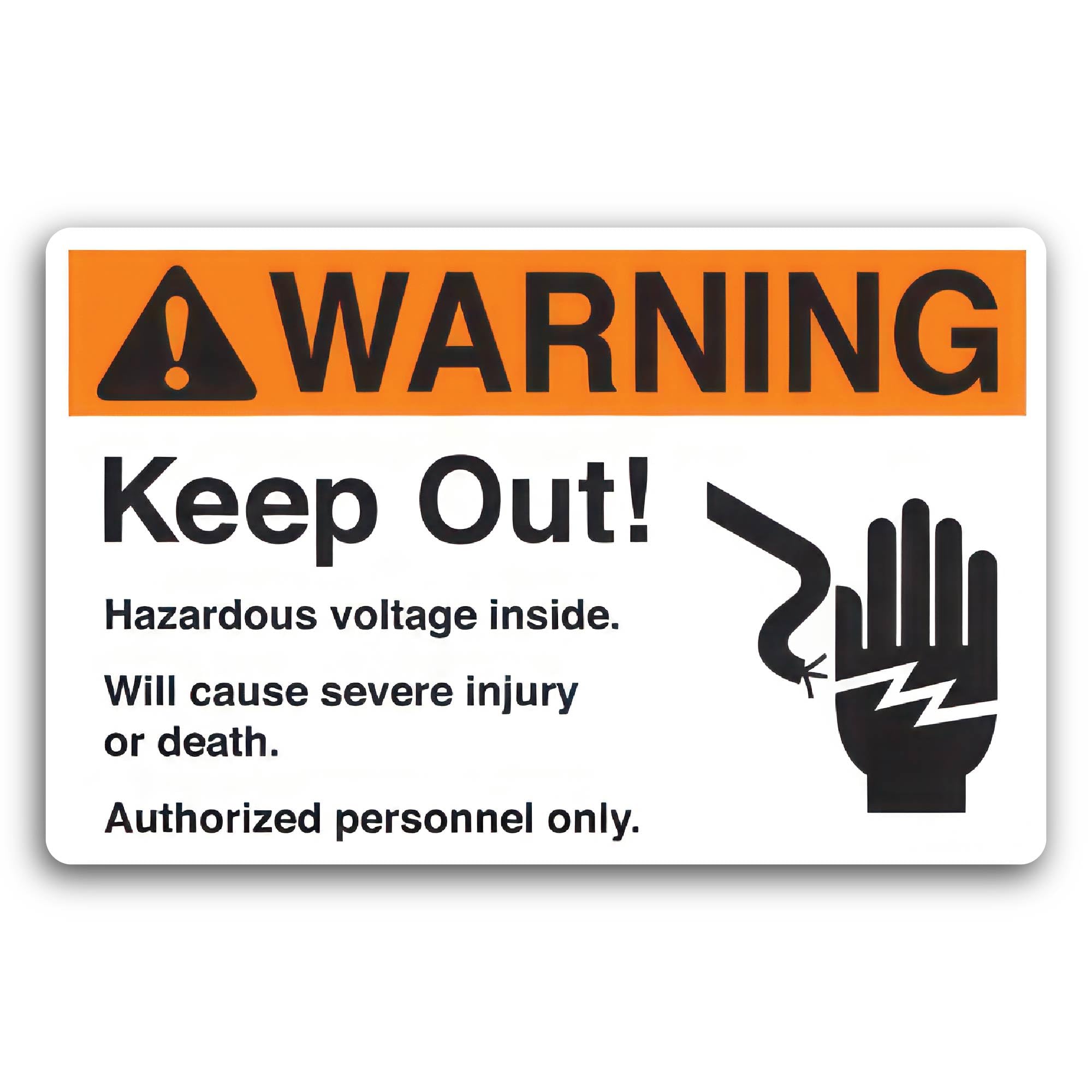 2 (Pieces) 3" and 5" Warning Sign - Keep Out Sticker, Waterproof Vinyl Decals for Many Purpose Like 