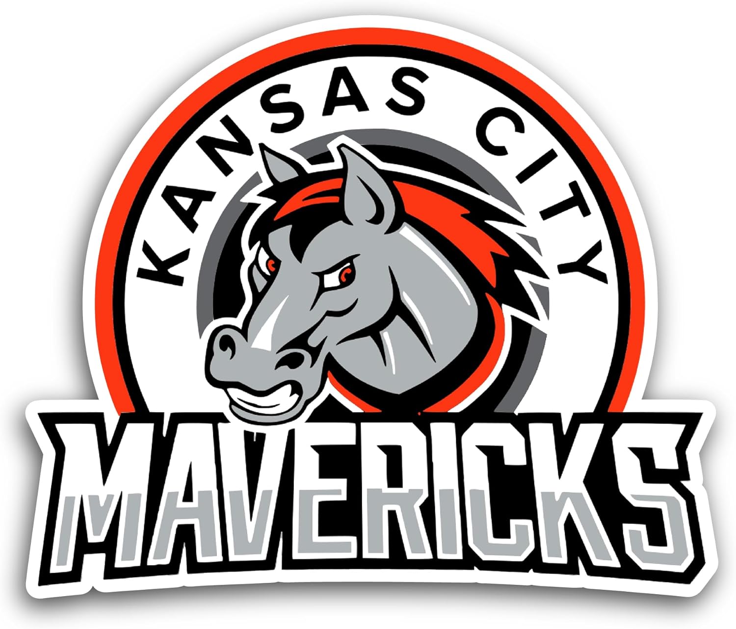 2 (Pieces) 3" and 5" Kansas City M@vericks Sticker, Waterproof Vinyl Decals for Many Purpose Like Cars, Trucks, Laptops, Phones, Windows and More