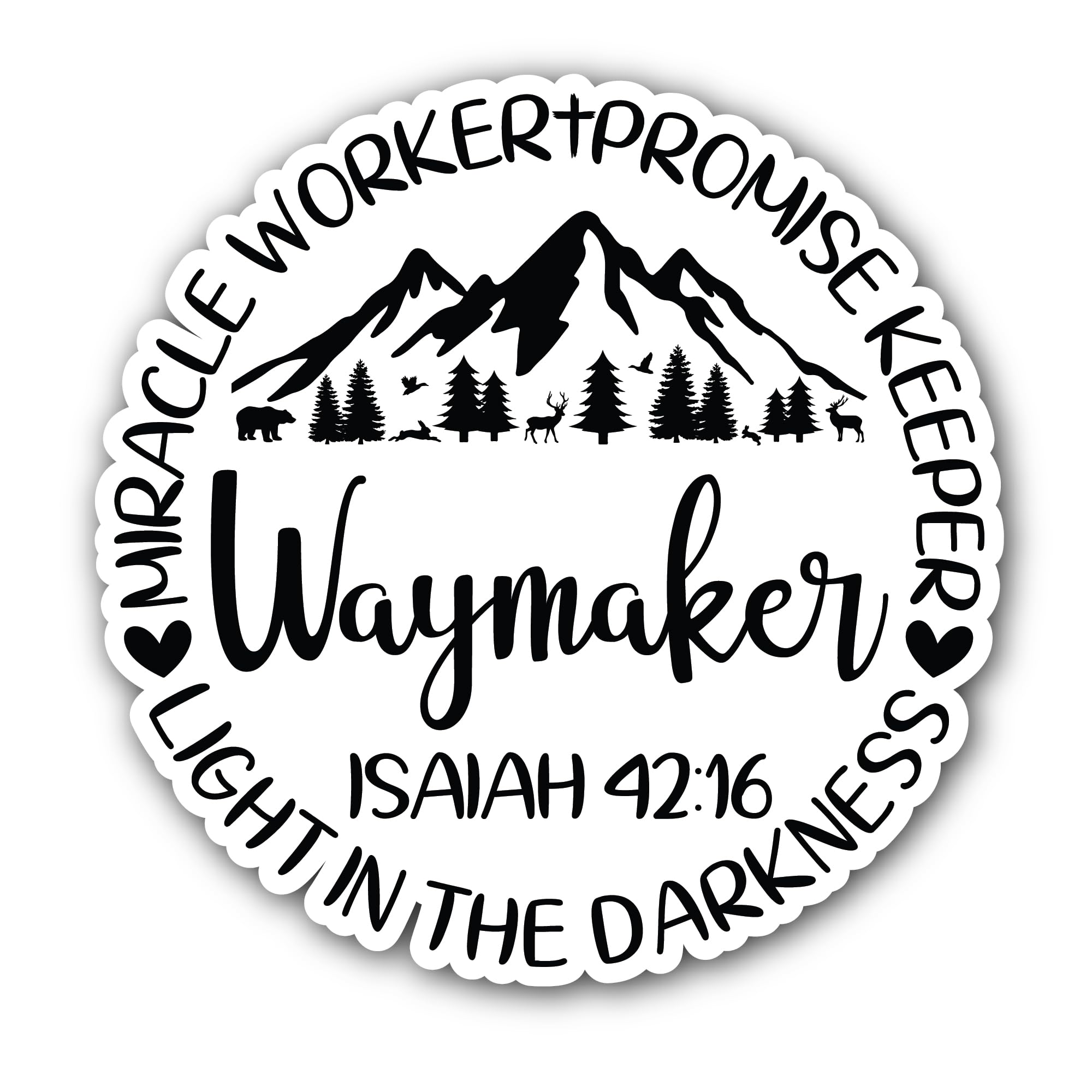 2 (Pieces) 3" and 5" Waymaker Sticker, Waterproof Vinyl Decals for Many Purpose Like Cars, Trucks, L