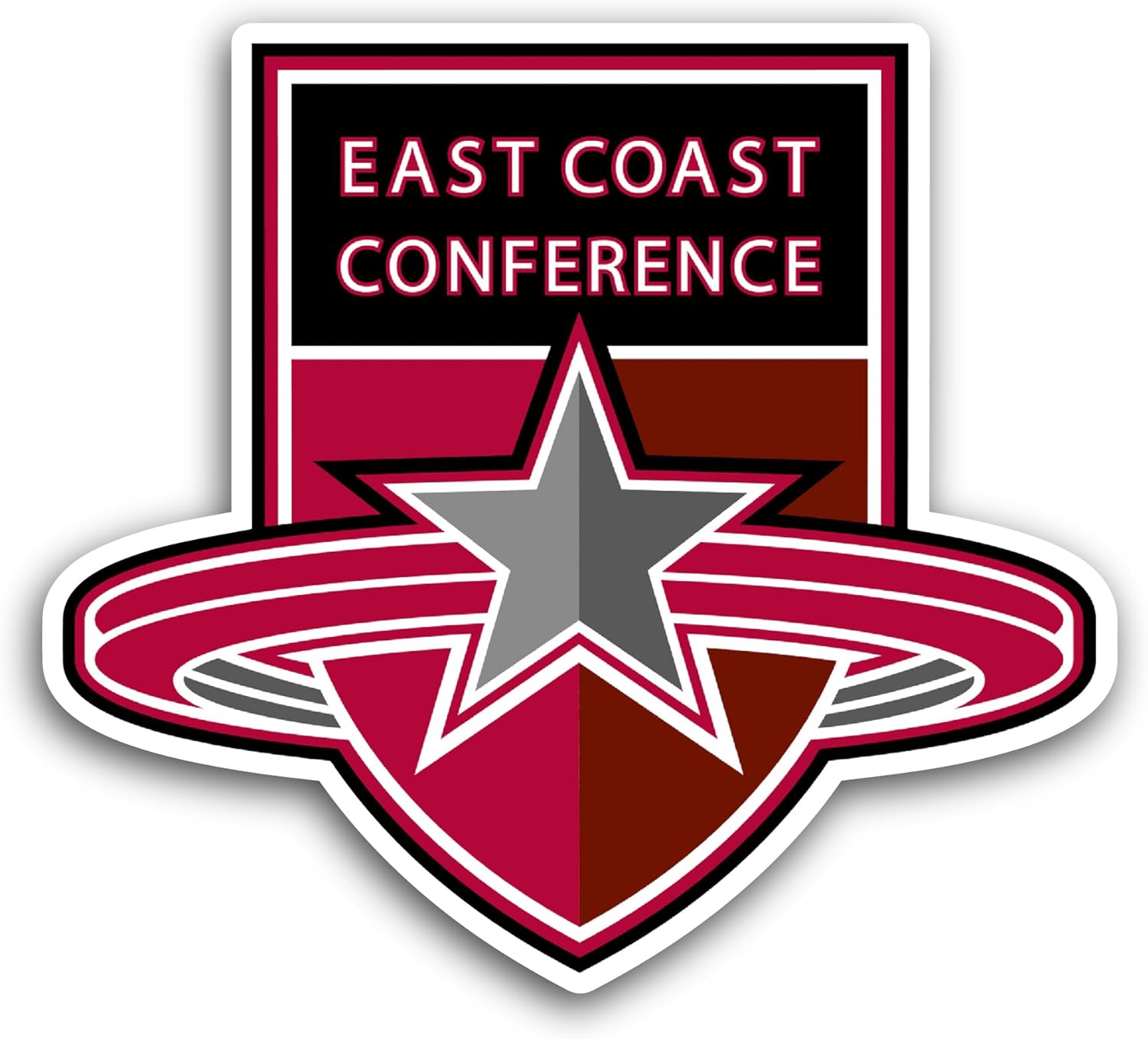 2 (Pieces) 3" and 5" East C0ast Conference Sticker, Waterproof Vinyl Decals for Many Purpose Like Cars, Trucks, Laptops, Phones, Windows and More