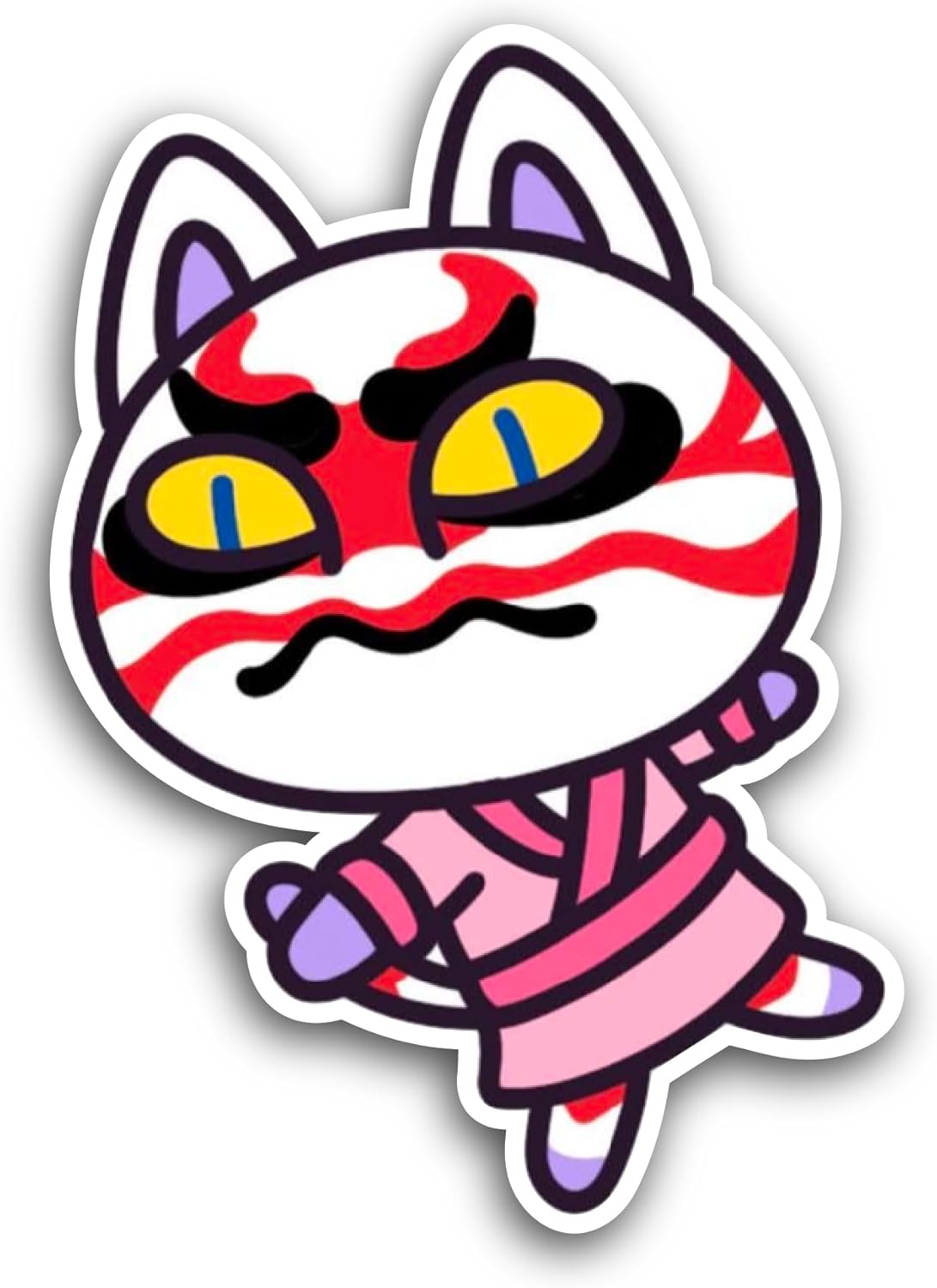 2 (Pieces) 3" and 5" Kabuk1 Character Sticker, Waterproof Vinyl Decals for Many Purpose Like Cars, Trucks, Laptops, Phones, Windows and More