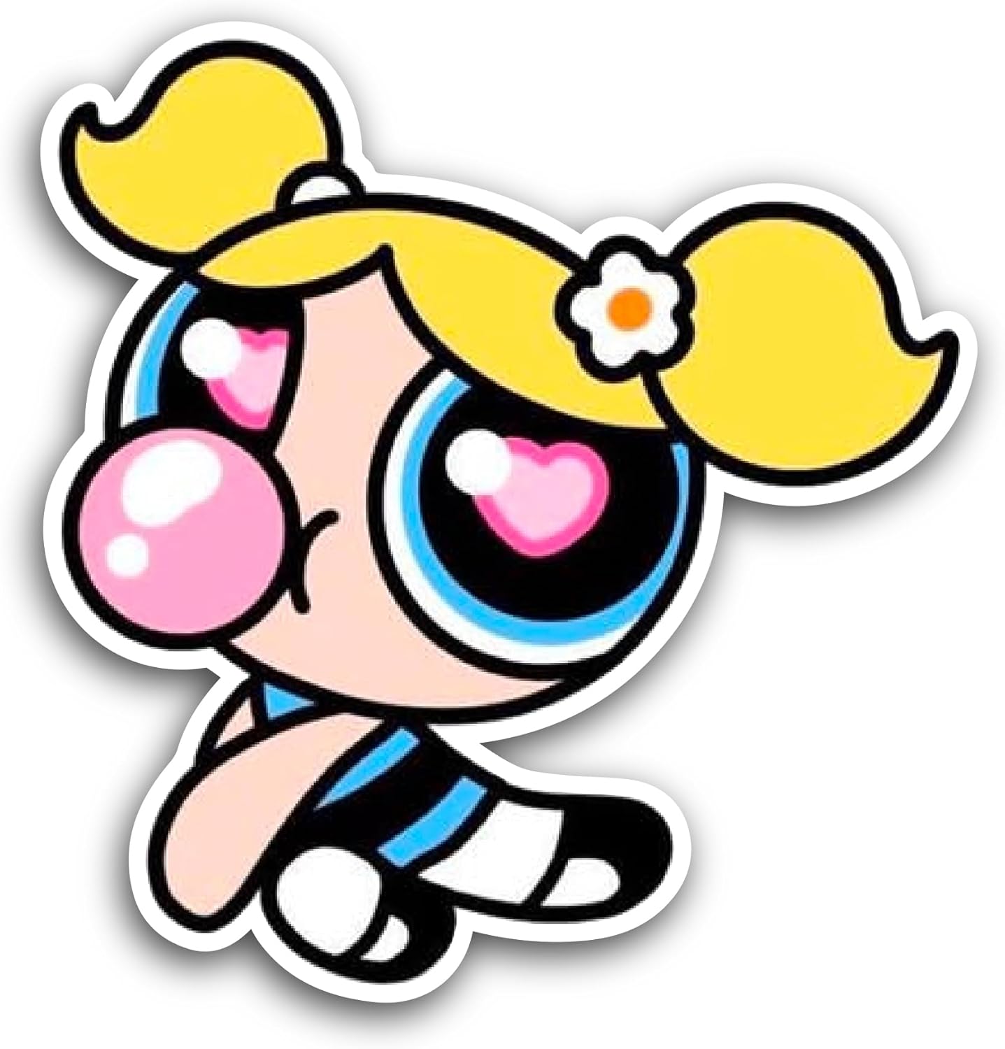 2 (Pieces) 3" and 5" P0werpuff Girls Sticker, Waterproof Vinyl Decals for Many Purpose Like Cars, Trucks, Laptops, Phones, Windows and More