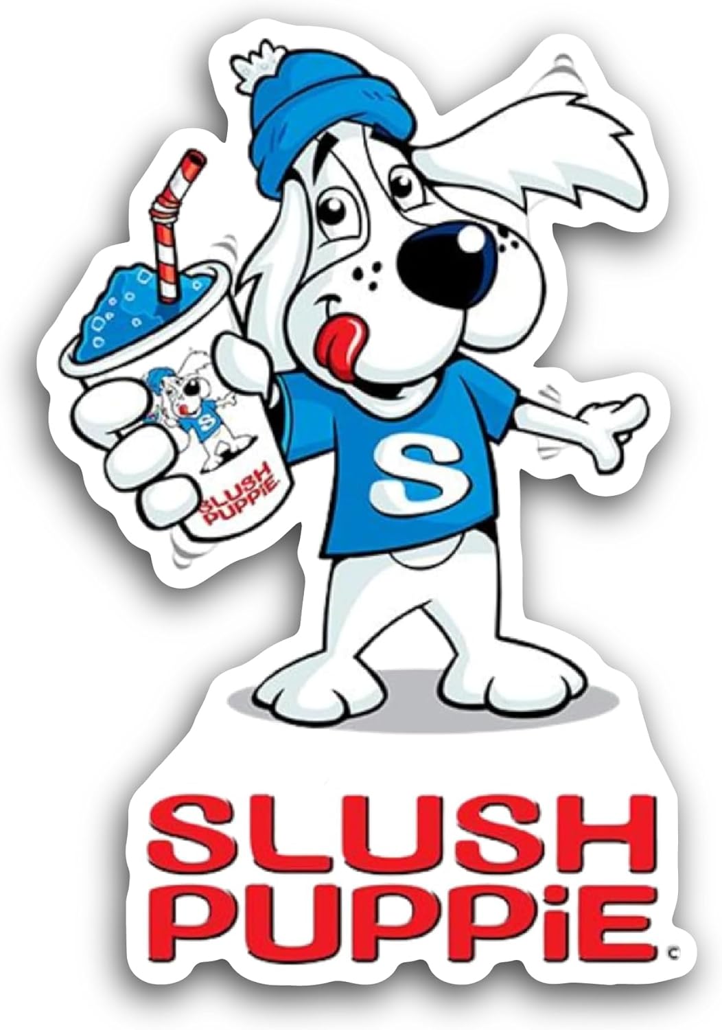 2 (Pieces) 3" and 5" Slush Puppie Sticker, Waterproof Vinyl Decals for Many Purpose Like Cars, Trucks, Laptops, Phones, Windows and More
