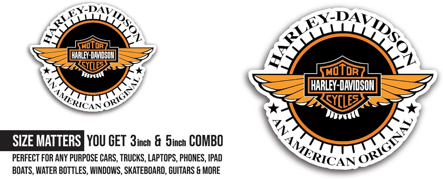 2 (Pieces) 3" and 5" an American Original Sticker, Waterproof Vinyl Decals for Many Purpose Like Cars, Trucks, Laptops, Phones, Windows and More