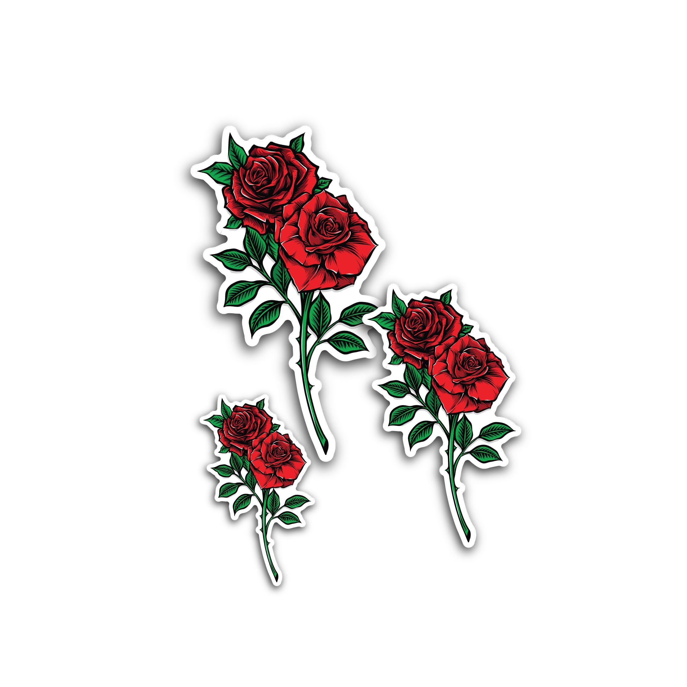 2 (Pieces) 3" and 5" JDM Squad Three-Finger Salute Sticker, Waterproof Vinyl Decals for Many Purpose