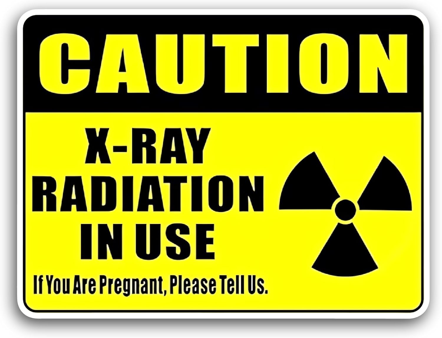 2 (Pieces) 3" and 5" X-ray Radiation Symbol Sticker, Waterproof Vinyl Decals for Many Purpose Like Cars, Trucks, Laptops, Phones, Windows and More