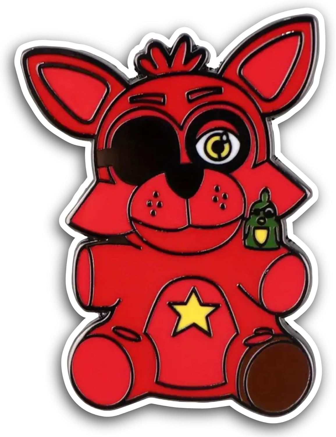 2 (Pieces) 3" and 5" Red Toy Sticker, Waterproof Vinyl Decals for Many Purpose Like Cars, Trucks, Laptops, Phones, Windows and More