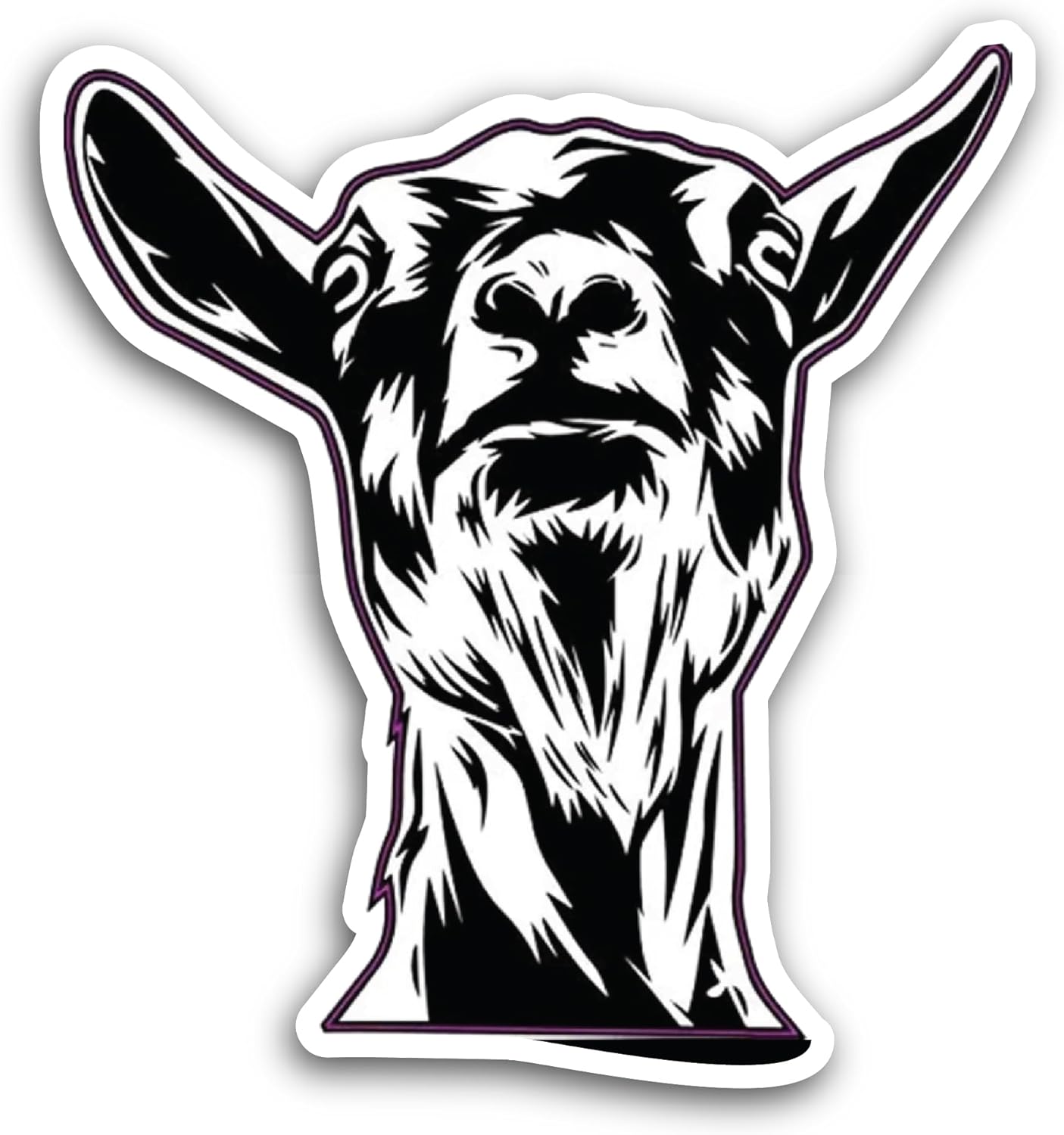 2 (Pieces) 3" and 5" Goat Sticker, Waterproof Vinyl Decals for Many Purpose Like Cars, Trucks, Laptops, Phones, Windows and More