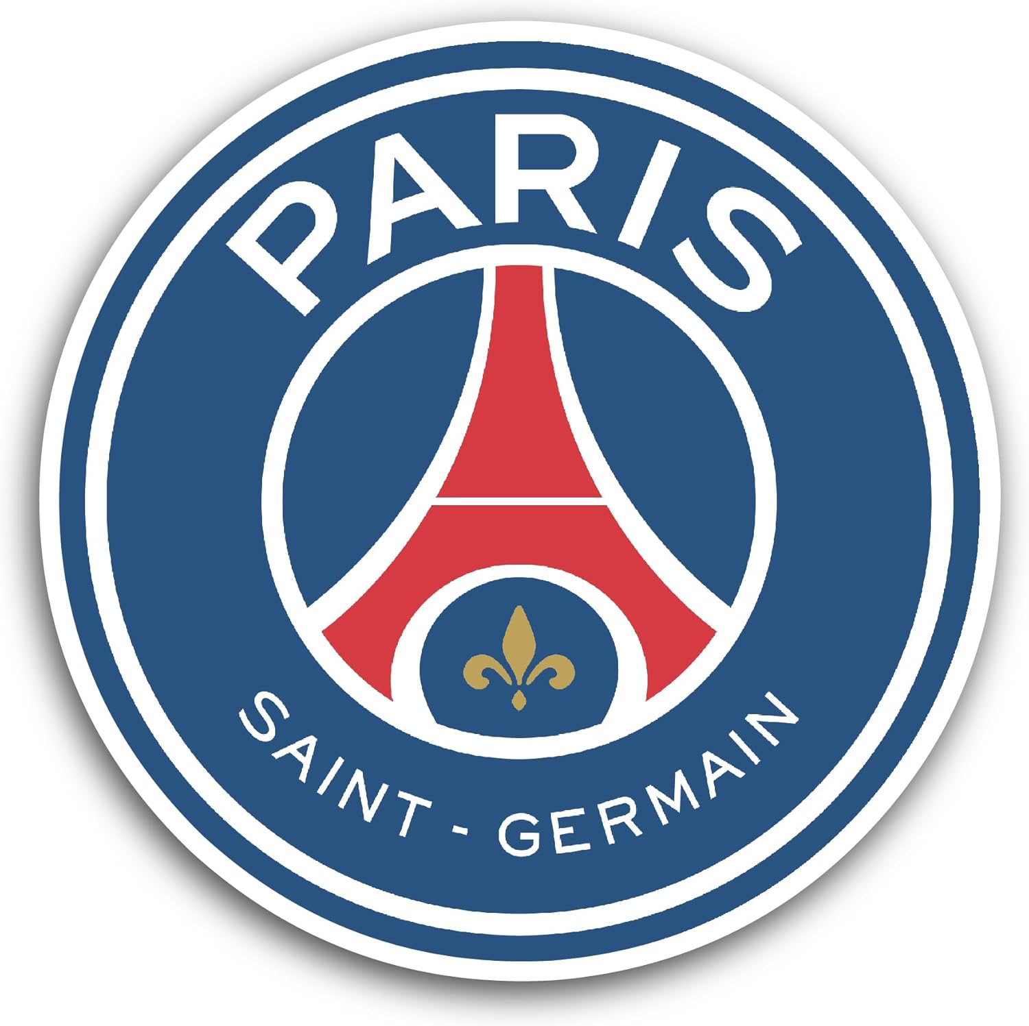 2 (Pieces) 3" and 5" Paris S@int Germain Sticker, Waterproof Vinyl Decals for Many Purpose Like Cars, Trucks, Laptops, Phones, Windows and More