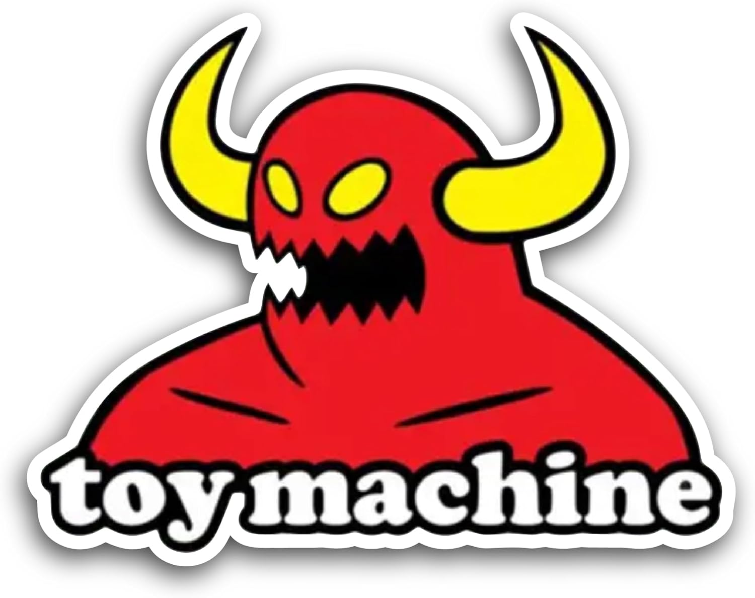 2 (Pieces) 3" and 5" Toy Machine Sticker, Waterproof Vinyl Decals for Many Purpose Like Cars, Trucks, Laptops, Phones, Windows and More