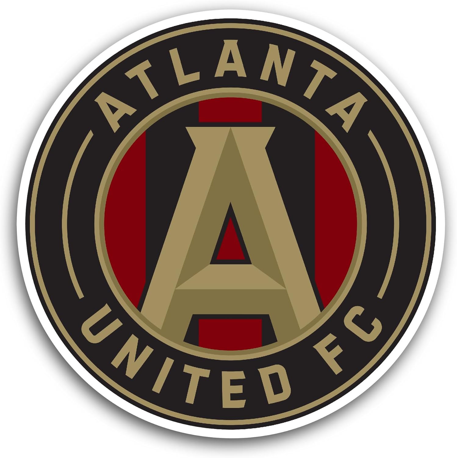 2 (Pieces) 3" and 5" ATL@nta United Logo Sticker, Waterproof Vinyl Decals for Many Purpose Like Cars, Trucks, Laptops, Phones, Windows and More