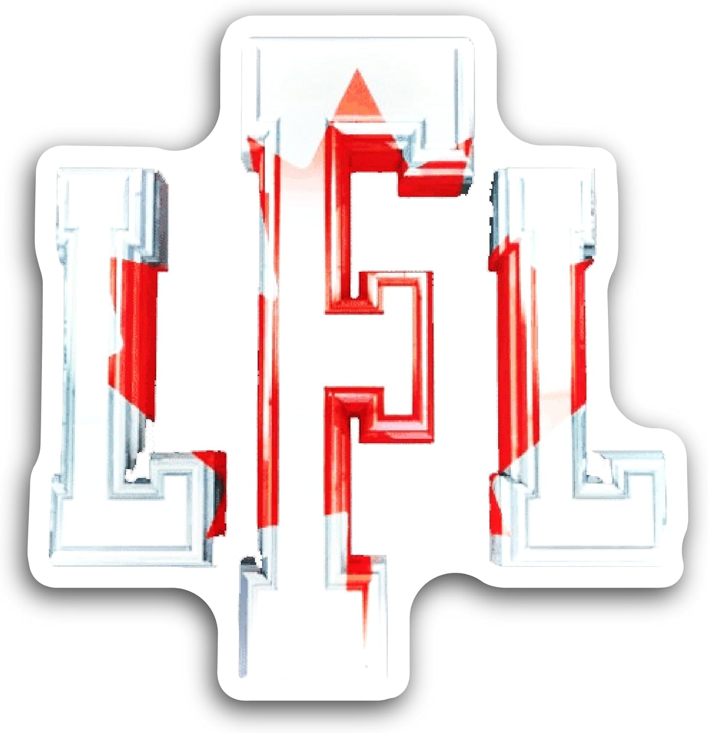 2 (Pieces) 3" and 5" Lingerie F00tball League Sticker, Waterproof Vinyl Decals for Many Purpose Like Cars, Trucks, Laptops, Phones, Windows and More