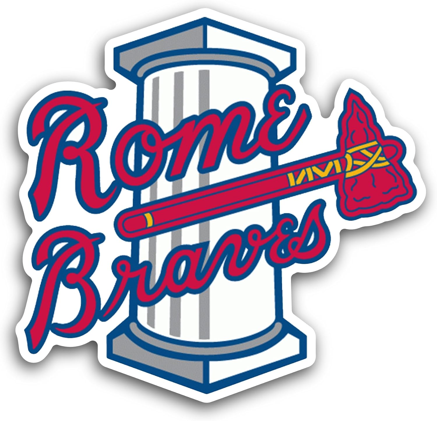 2 (Pieces) 3" and 5" R0me Brav3s Logo Decal Sticker, Waterproof Vinyl Decals for Many Purpose Like Cars, Trucks, Laptops, Phones, Windows and More