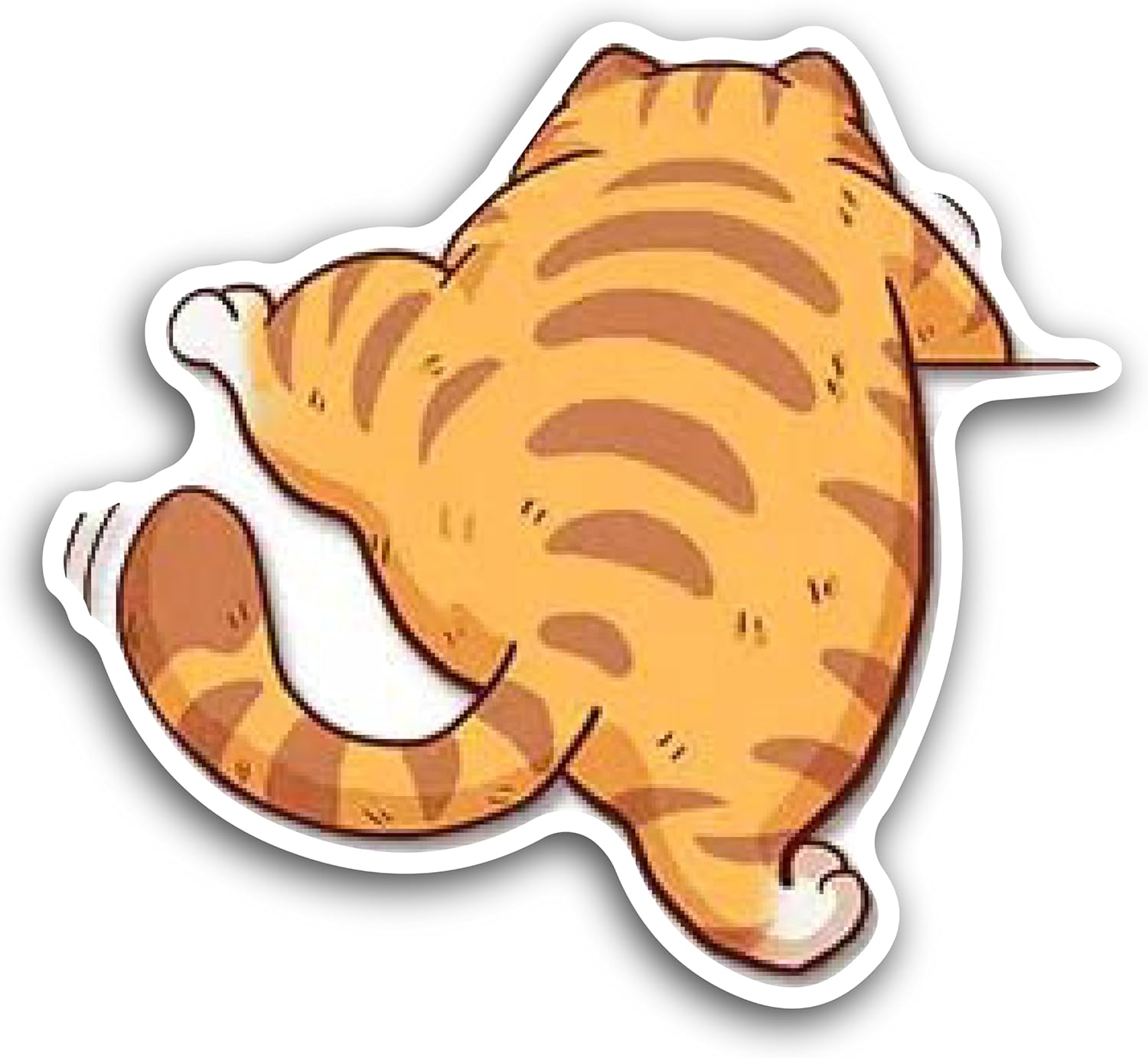 2 (Pieces) 3" and 5" Orange Color cat Decal Sticker, Waterproof Vinyl Decals for Many Purpose Like Cars, Trucks, Laptops, Phones, Windows and More