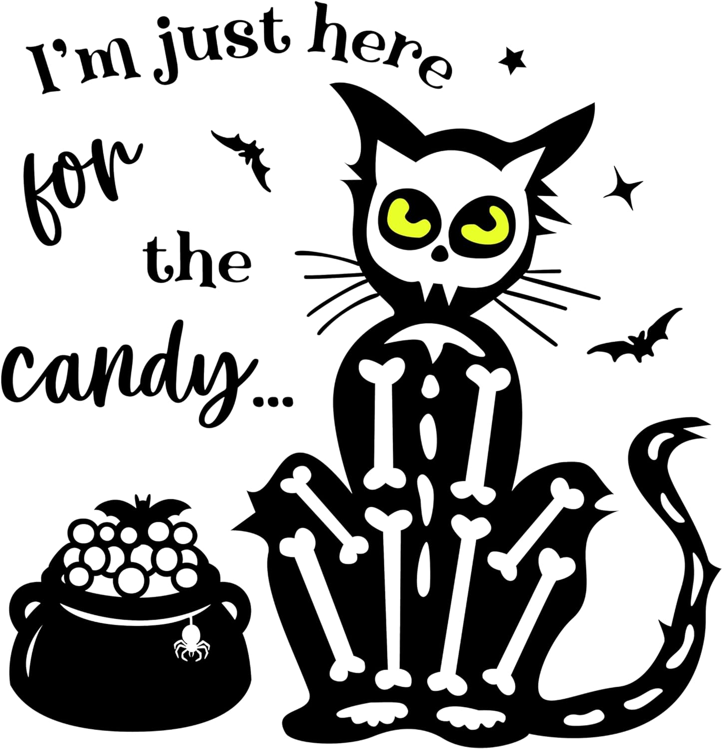 Inspirational Quote I M Just Here for The Candy Motivational Sticker Vinyl Decal Motivation Stickers- 5" Vinyl Sticker Waterproof