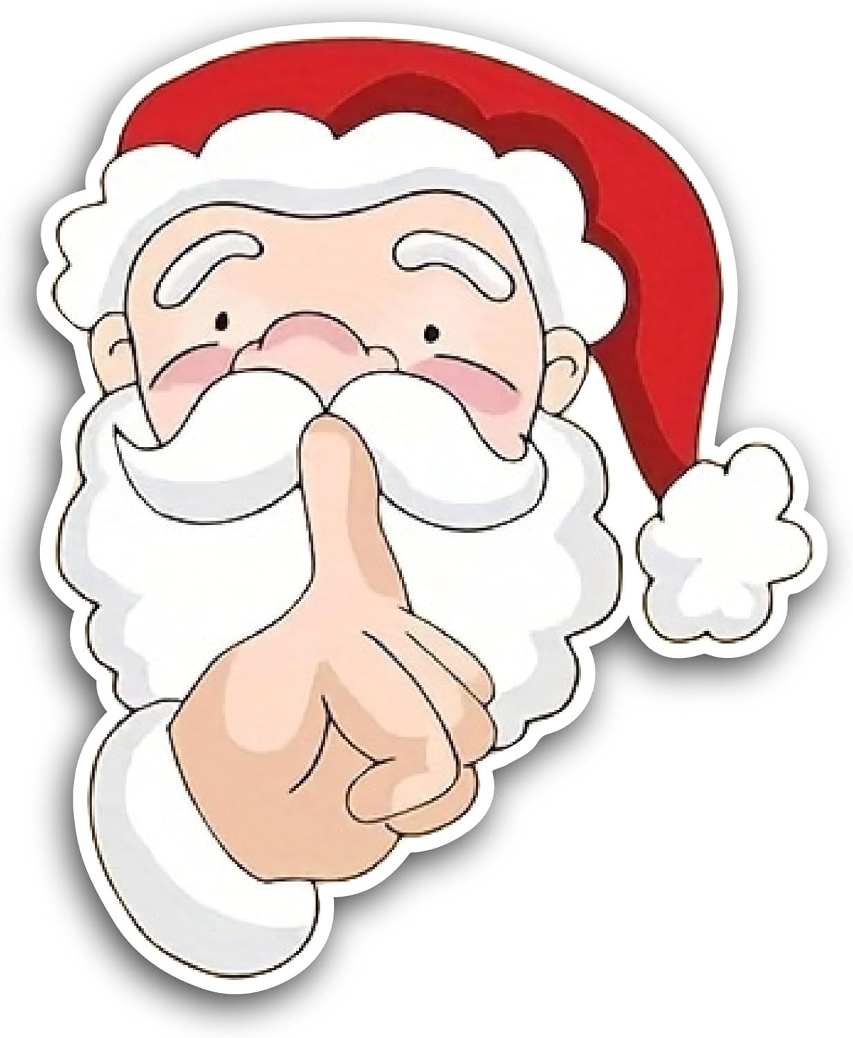 2 (Pieces) 3" and 5" Cartoon Santa Claus Sticker, Waterproof Vinyl Decals for Many Purpose Like Cars, Trucks, Laptops, Phones, Windows and More
