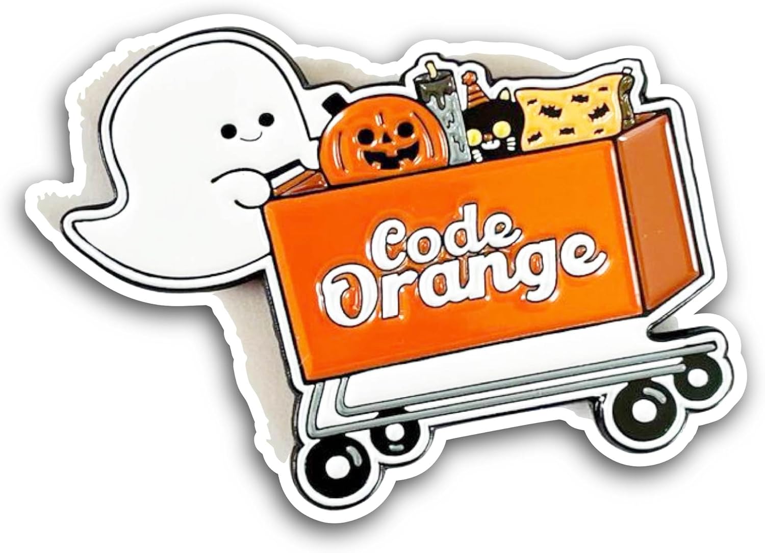 2 (Pieces) 3" and 5" Code Orange Sticker, Waterproof Vinyl Decals for Many Purpose Like Cars, Trucks, Laptops, Phones, Windows and More