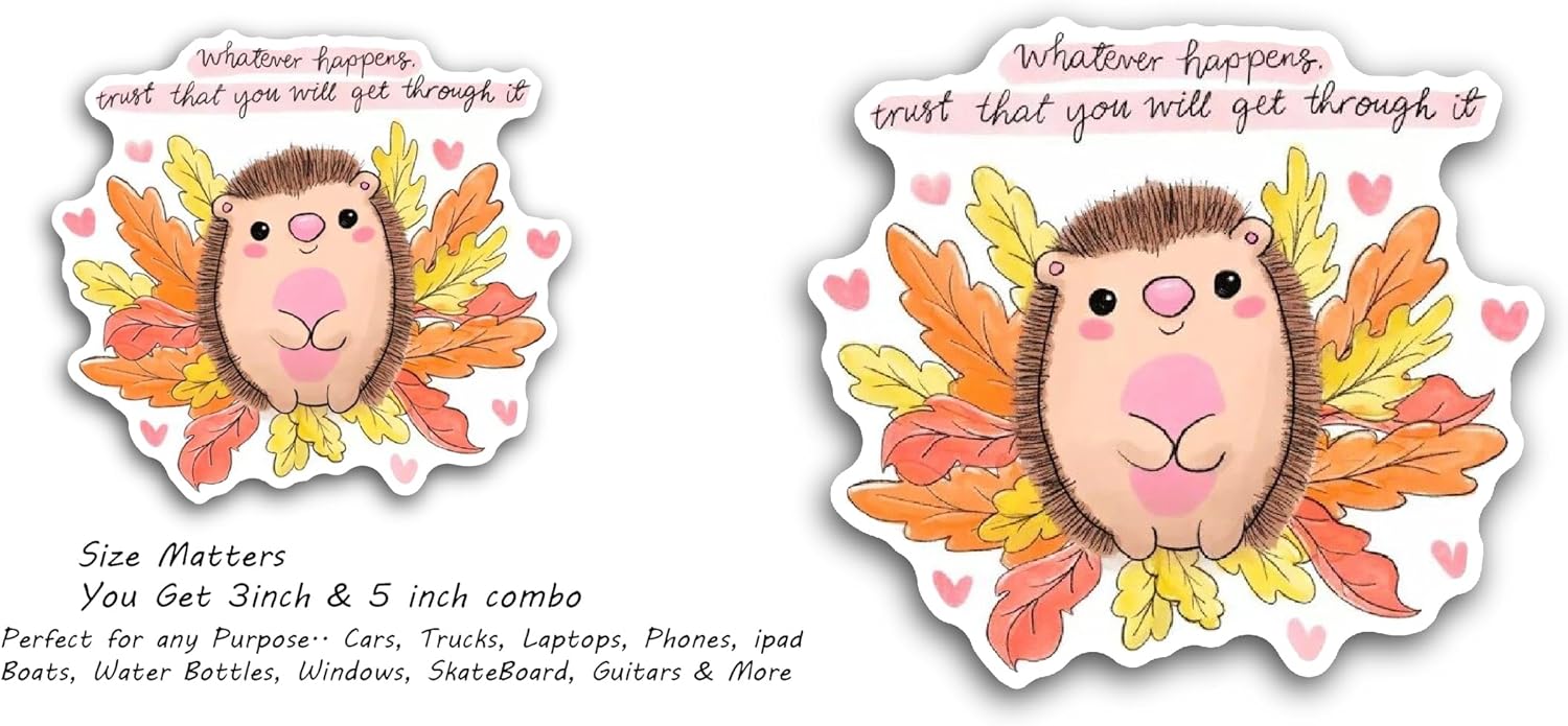 2 (Pieces) 3" and 5" Hedge with Leaves Sticker, Waterproof Vinyl Decals for Many Purpose Like Cars, Trucks, Laptops, Phones, Windows and More