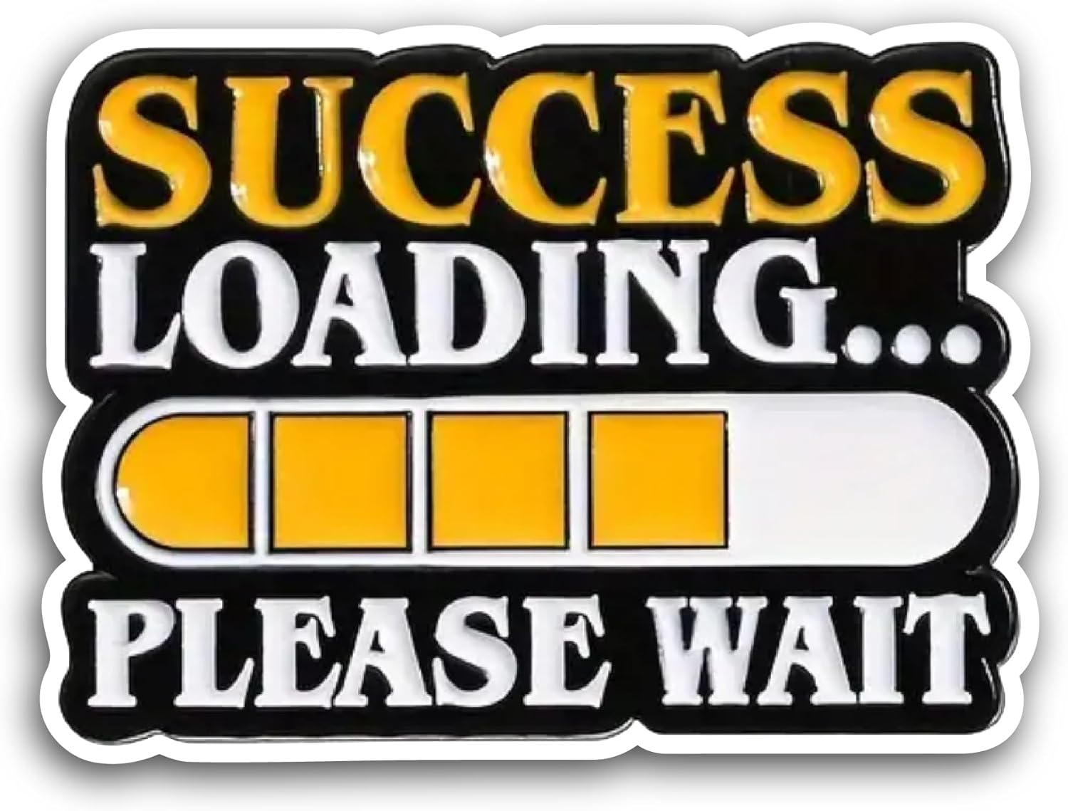 2 (Pieces) 3" and 5" Success Loading Sticker, Waterproof Vinyl Decals for Many Purpose Like Cars, Trucks, Laptops, Phones, Windows and More