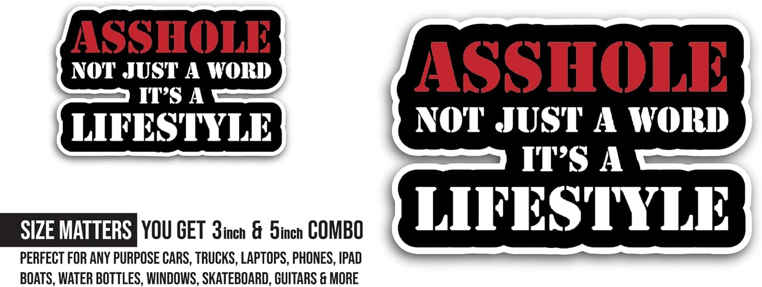 2 (Pieces) 3" and 5" It's A Life Style Sticker, Waterproof Vinyl Decals for Many Purpose Like Cars, Trucks, Laptops, Phones, Windows and More