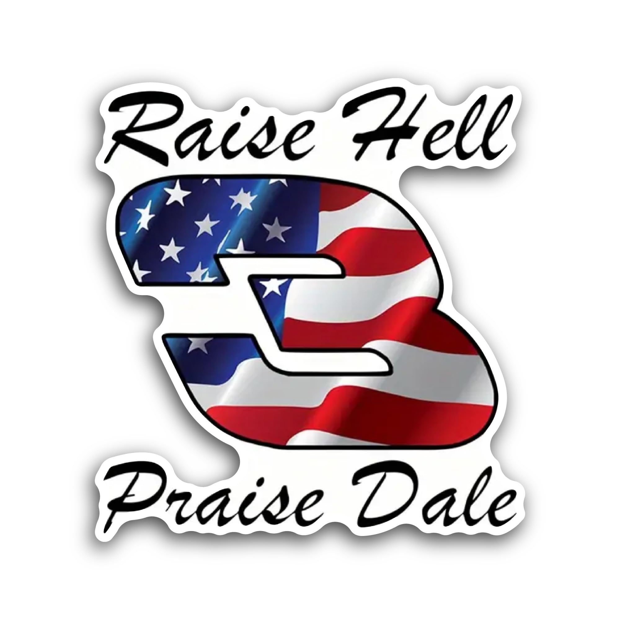 2 (Pieces) 3" and 5" Raise Hell Praise Dale Sticker, Waterproof Vinyl Decals for Many Purpose Like C