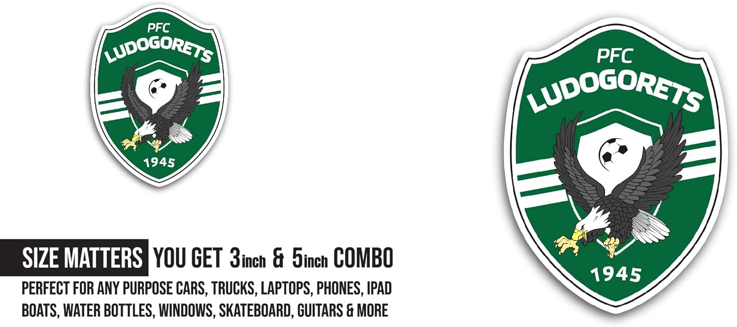 2 (Pieces) 3" and 5" PFC Lud0gorets Sticker, Waterproof Vinyl Decals for Many Purpose Like Cars, Trucks, Laptops, Phones, Windows and More