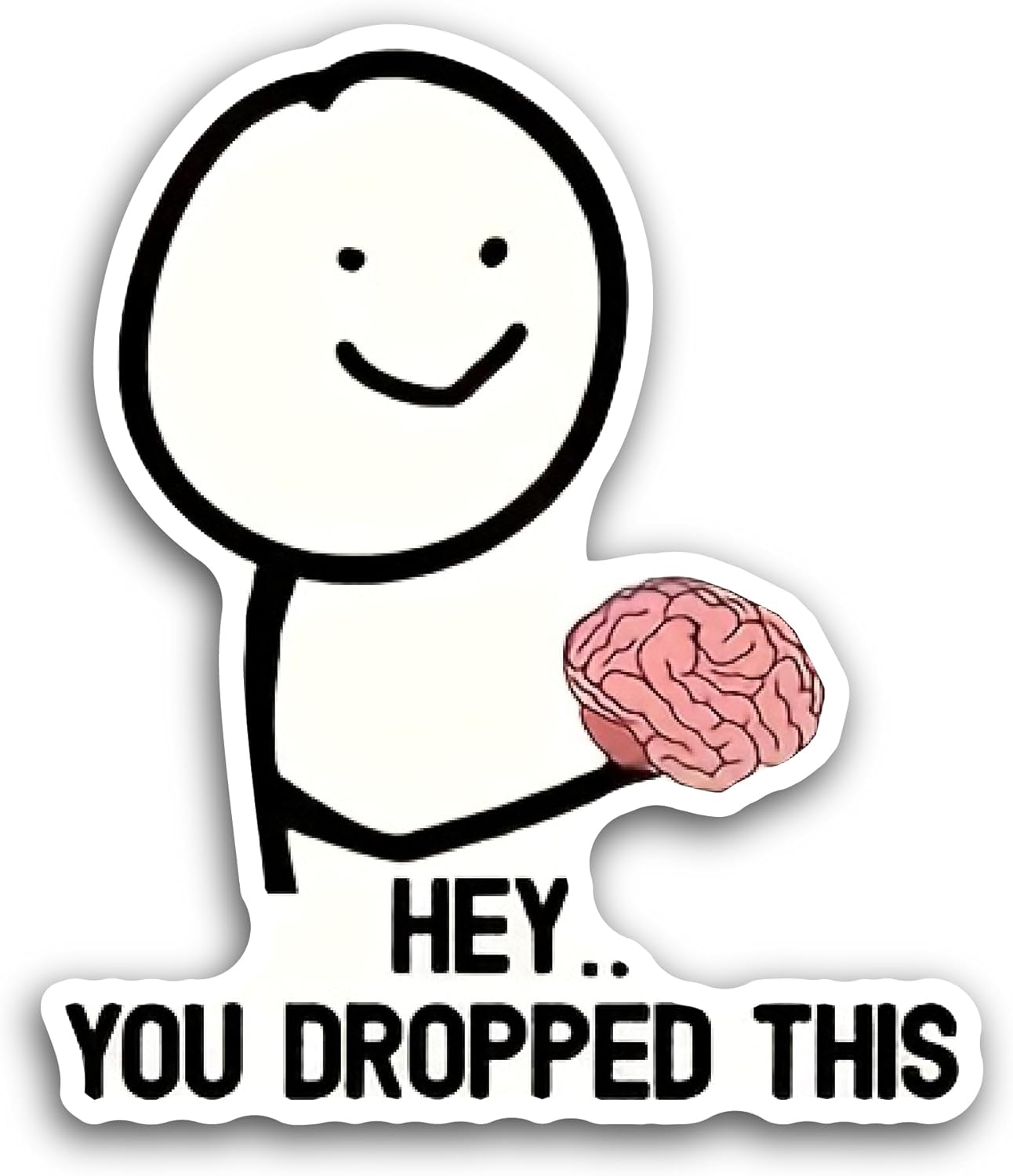 2 (Pieces) 3" and 5" Hey You Dropped This Sticker, Waterproof Vinyl Decals for Many Purpose Like Cars, Trucks, Laptops, Phones, Windows and More