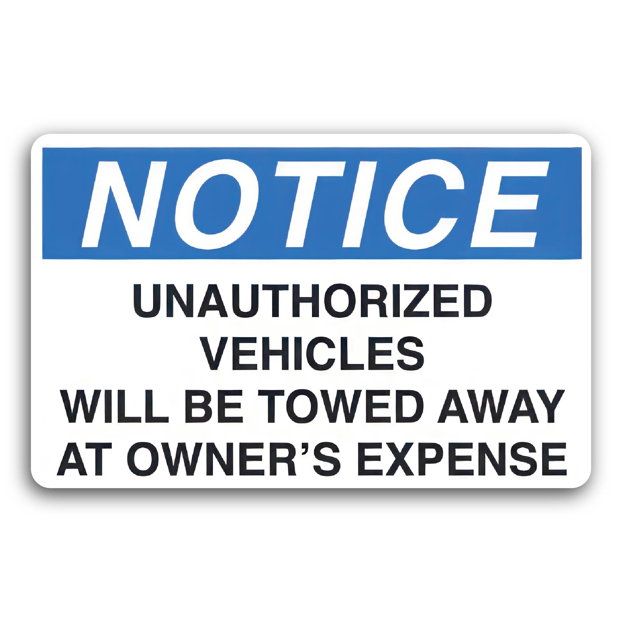 2 (Pieces) 3" and 5" Unauthorized Vehicles Decal Sticker, Waterproof Vinyl Decals for Many Purpose L