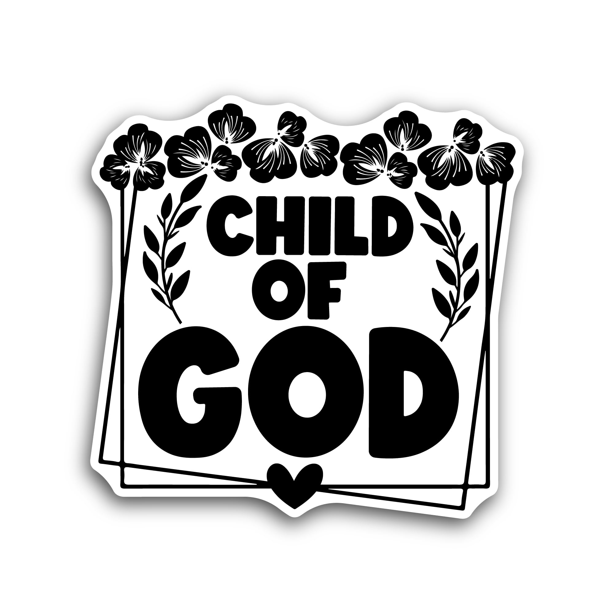 2 (Pieces) 3" and 5" Child of God Text Sticker, Waterproof Vinyl Decals for Many Purpose Like Cars, 