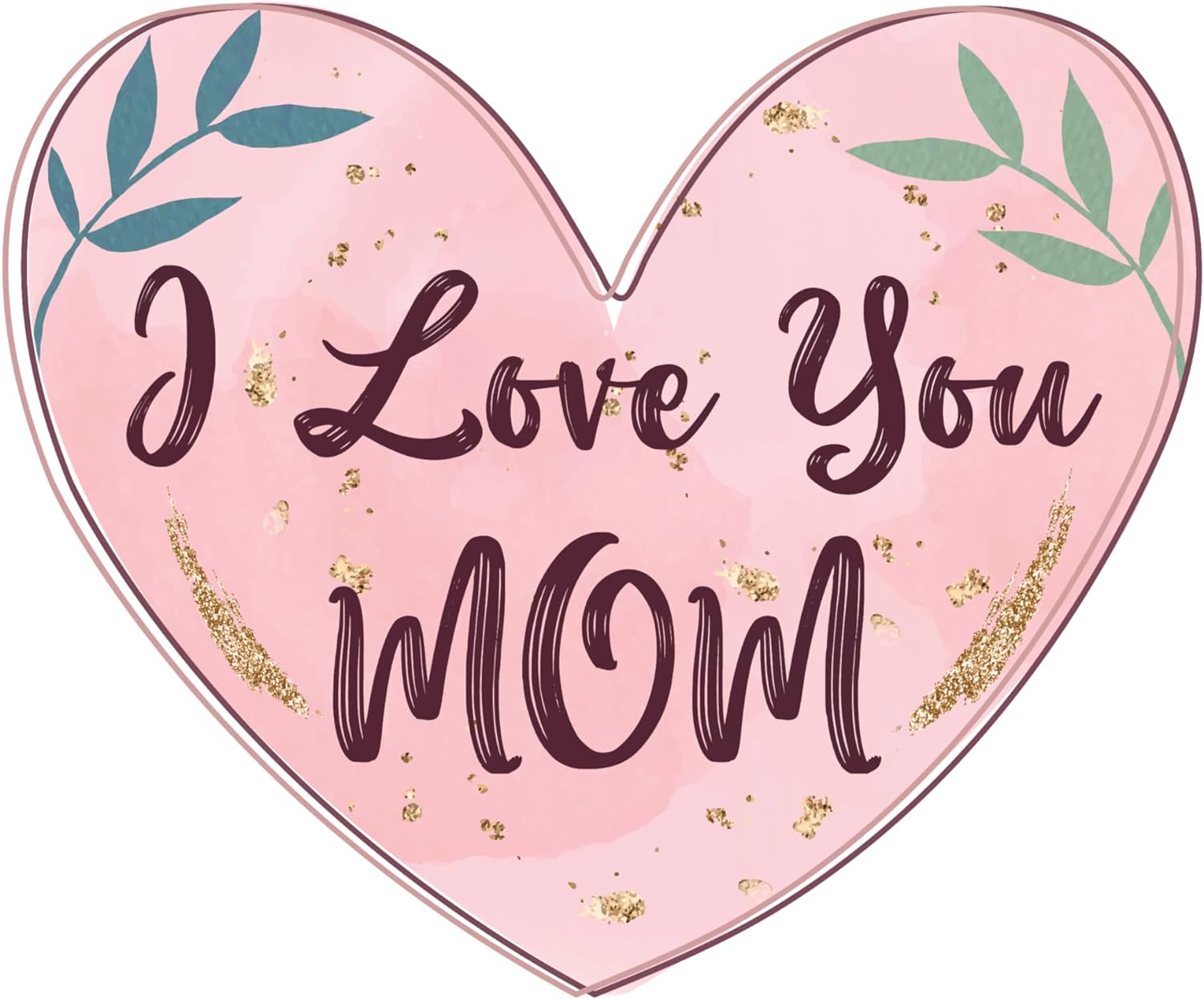 Inspirational Quote "I Love You Mom, Stocks" Motivational Sticker Vinyl Decal Motivation Stickers- 5" Vinyl Sticker Waterproof