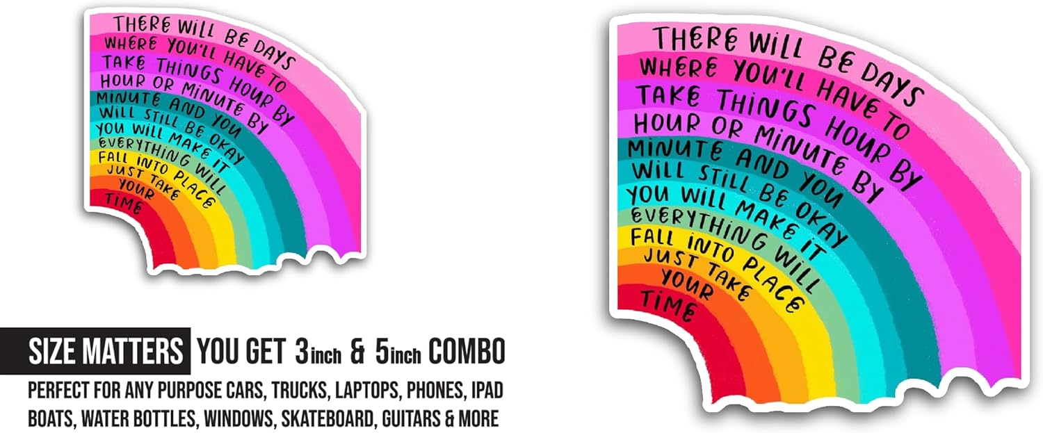 2 (Pieces) 3" and 5" There Will Be Days Sticker, Waterproof Vinyl Decals for Many Purpose Like Cars, Trucks, Laptops, Phones, Windows and More
