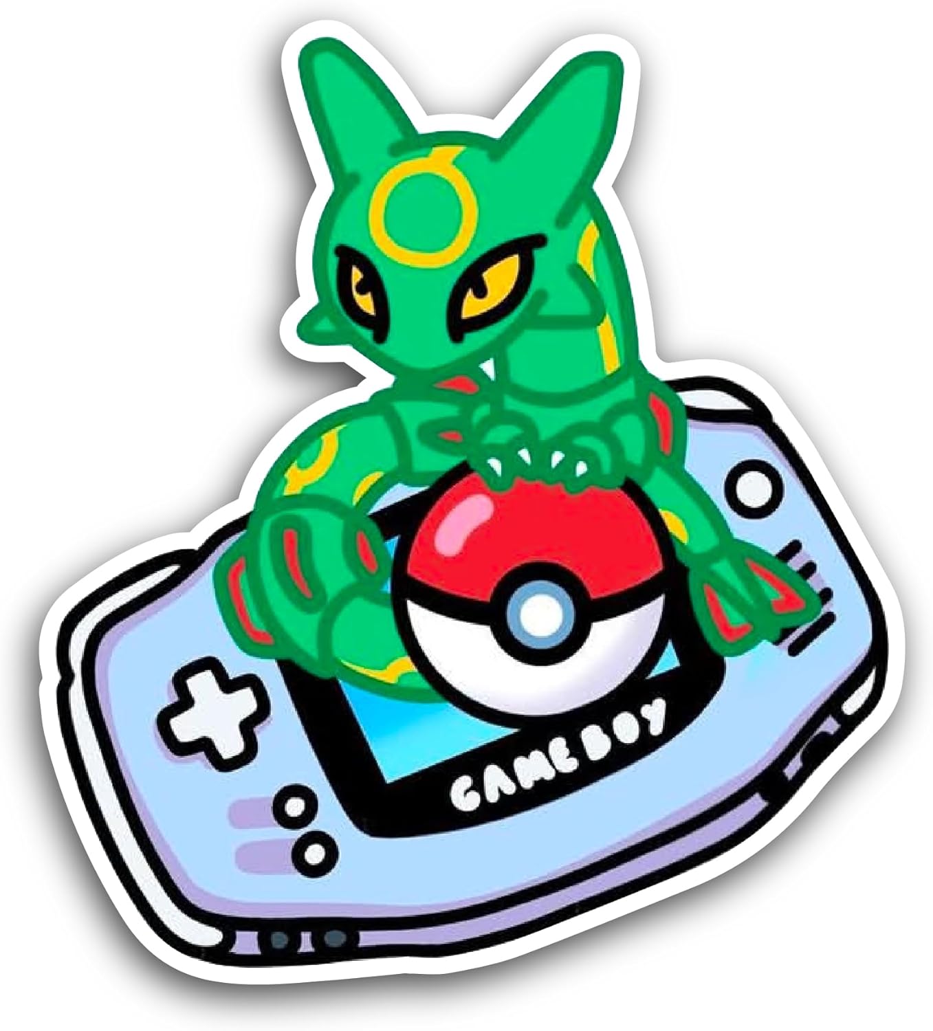 2 (Pieces) 3" and 5" Pokem0n Art Sticker, Waterproof Vinyl Decals for Many Purpose Like Cars, Trucks, Laptops, Phones, Windows and More
