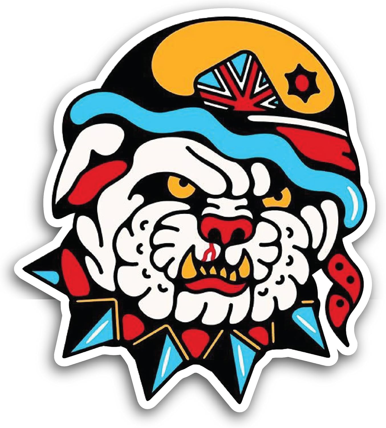 2 (Pieces) 3" and 5" Colorful Head Sticker, Waterproof Vinyl Decals for Many Purpose Like Cars, Trucks, Laptops, Phones, Windows and More