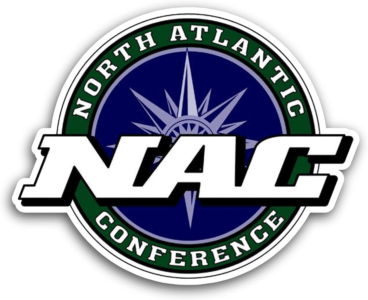 2 (Pieces) 3" and 5" N0rth Atlantic Conference Sticker, Waterproof Vinyl Decals for Many Purpose Like Cars, Trucks, Laptops, Phones, Windows and More