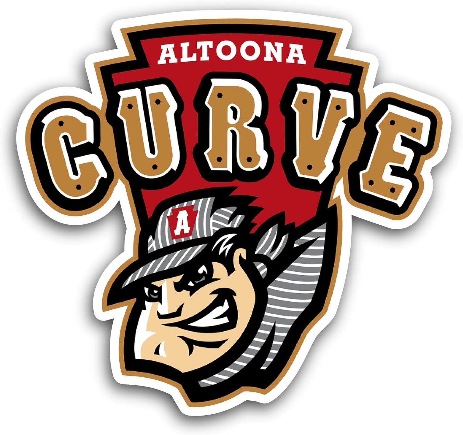 2 (Pieces) 3" and 5" Alt00na Curve Logo Sticker, Waterproof Vinyl Decals for Many Purpose Like Cars, Trucks, Laptops, Phones, Windows and More