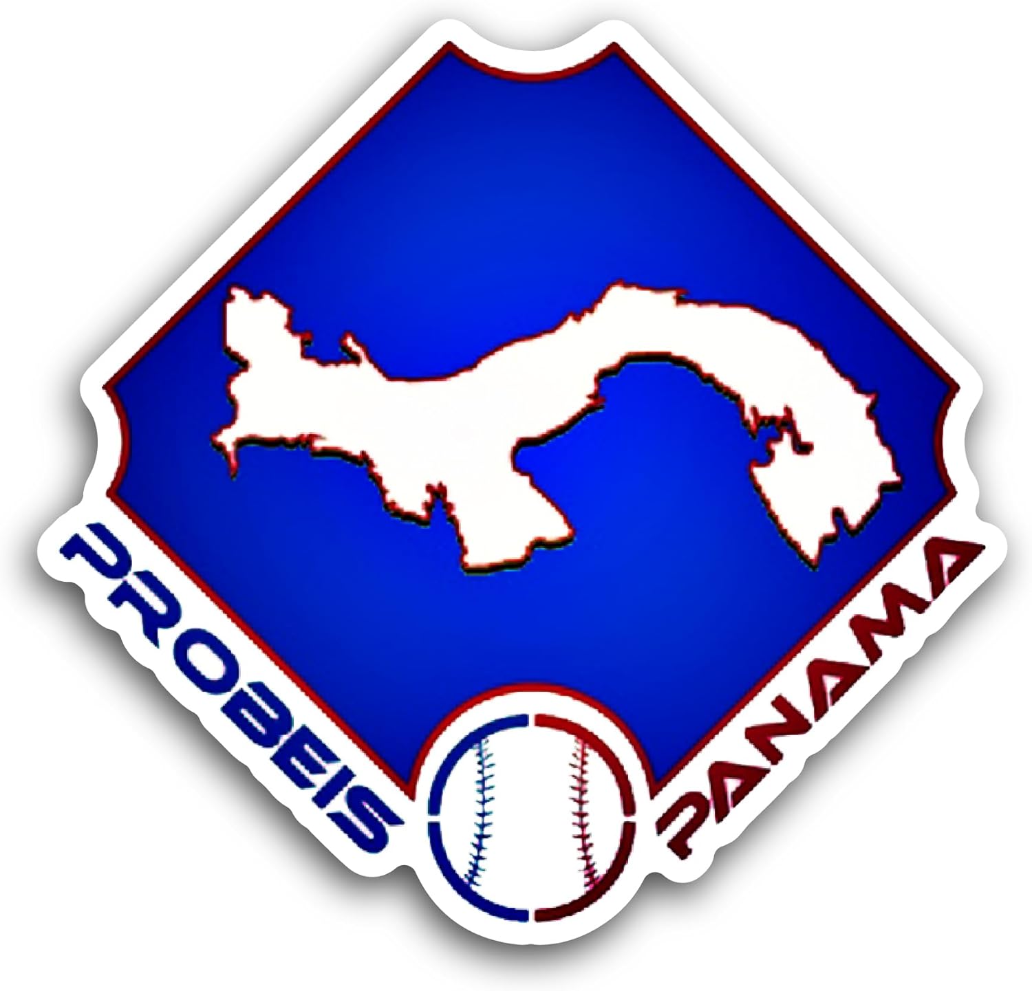 2 (Pieces) 3" and 5" Panamanian Pr0fessional Baseball Sticker, Waterproof Vinyl Decals for Many Purpose Like Cars, Trucks, Laptops, Phones, Windows and More