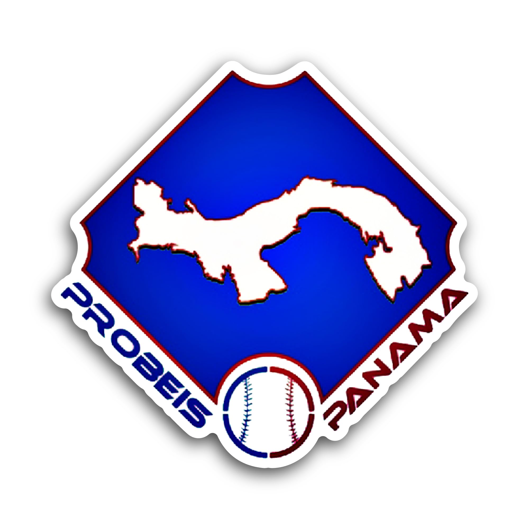 2 (Pieces) 3" and 5" Panamanian Pr0fessional Baseball Sticker, Waterproof Vinyl Decals for Many Purp