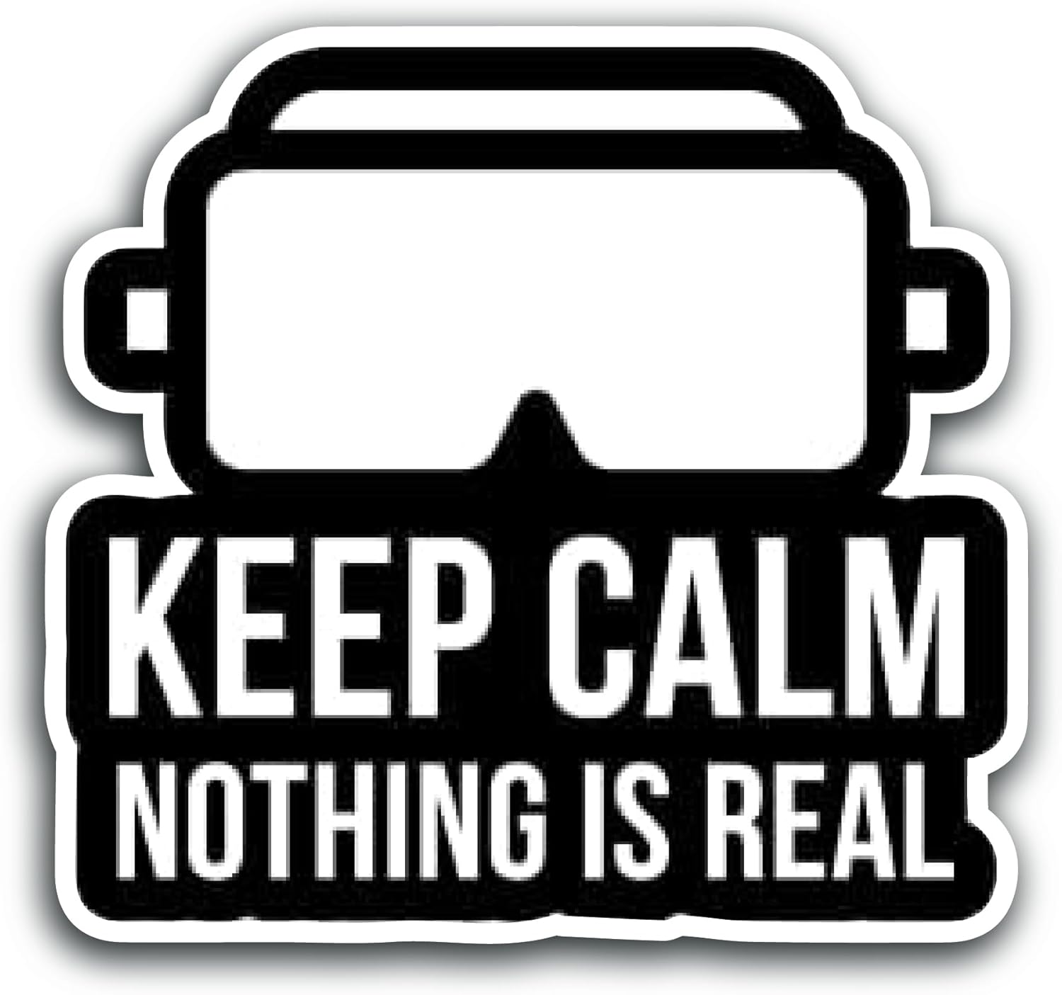 2 (Pieces) 3" and 5" Keep Calm Sticker, Waterproof Vinyl Decals for Many Purpose Like Cars, Trucks, Laptops, Phones, Windows and More