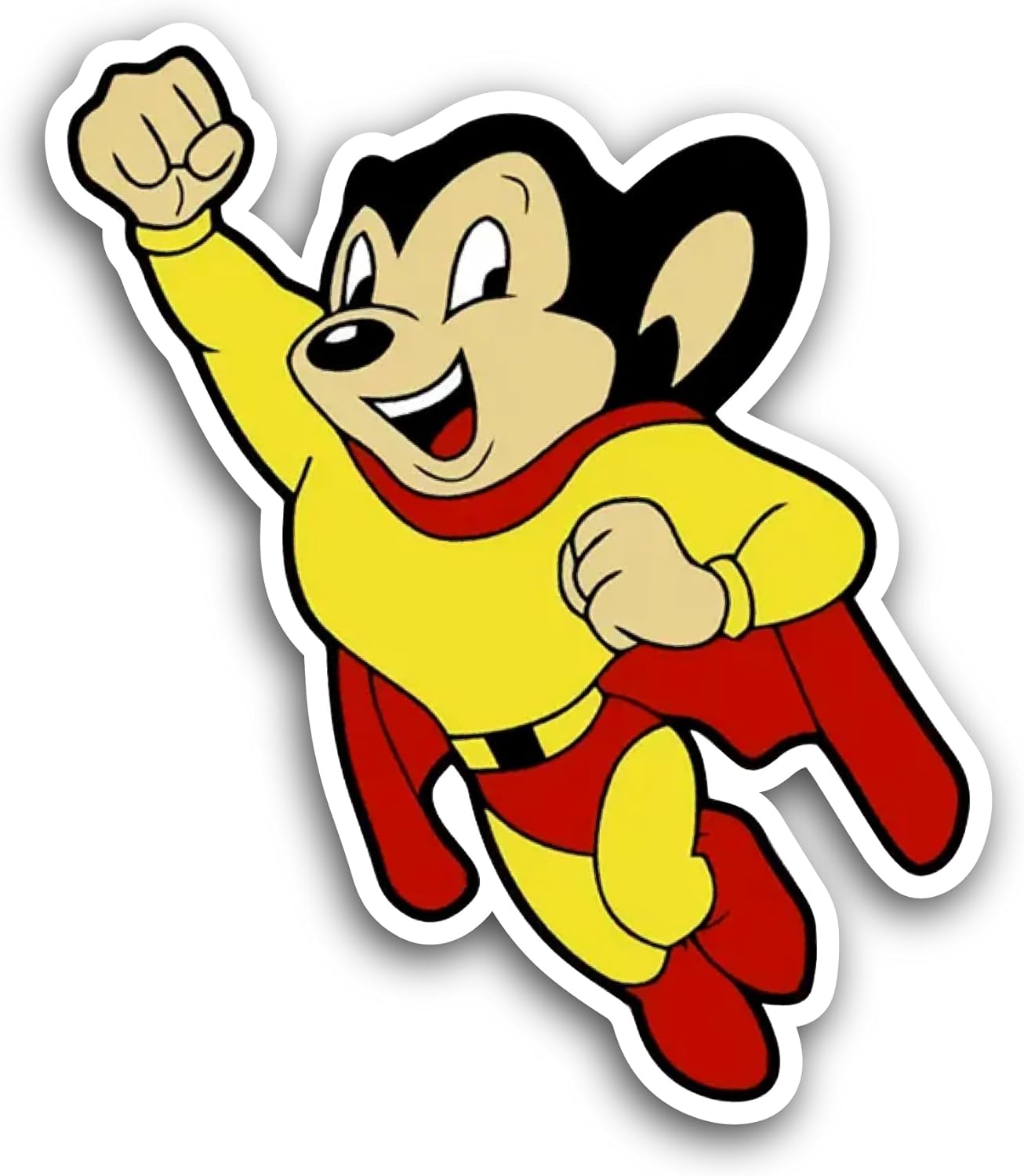 2 (Pieces) 3" and 5" Mouse Cartoon Character Sticker, Waterproof Vinyl Decals for Many Purpose Like Cars, Trucks, Laptops, Phones, Windows and More