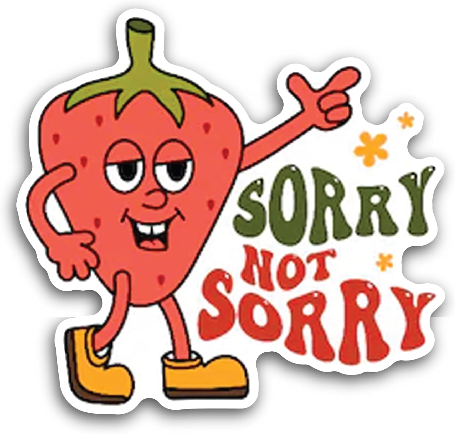 2 (Pieces) 3" and 5" Sorry Not Sorry Sticker, Waterproof Vinyl Decals for Many Purpose Like Cars, Trucks, Laptops, Phones, Windows and More