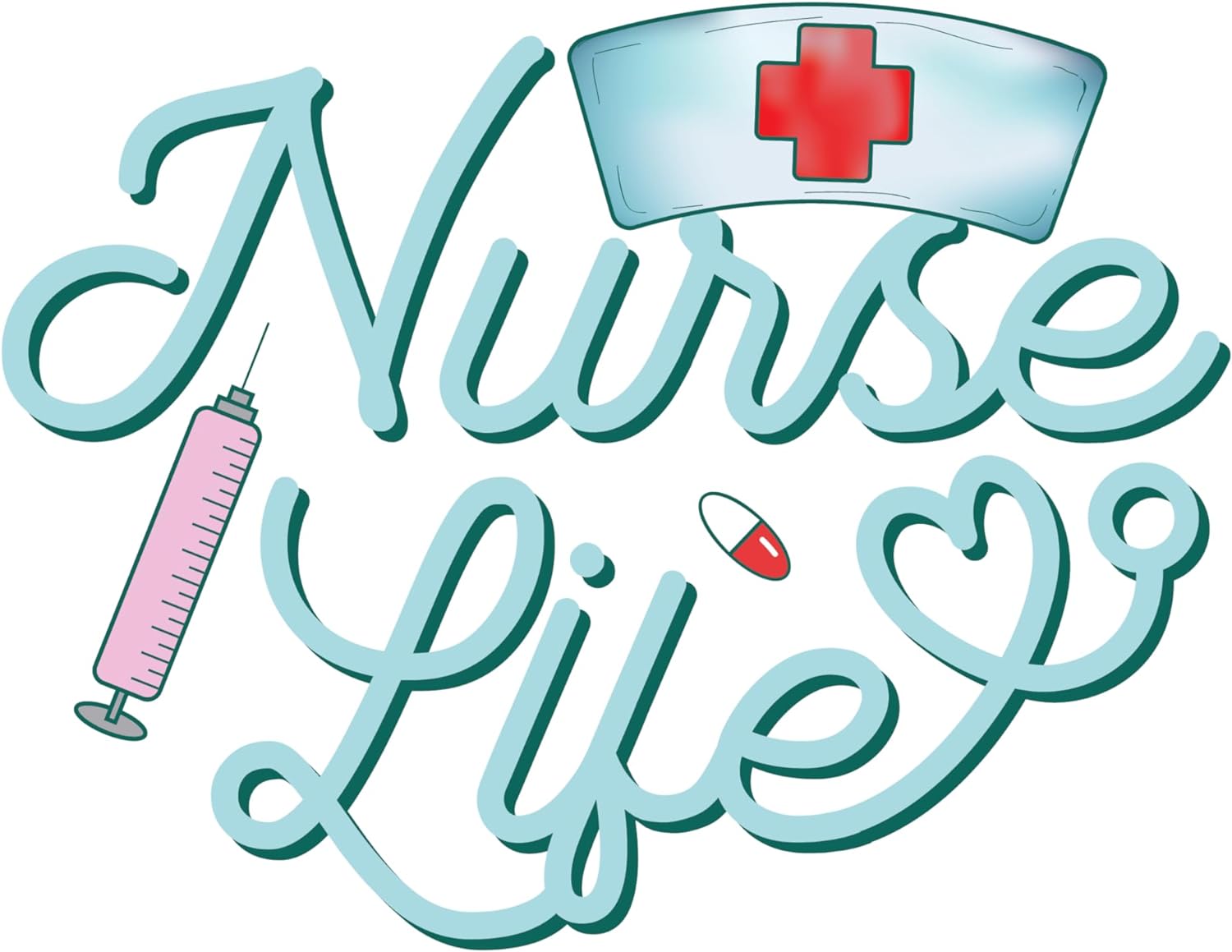 Inspirational Quote "Nurse Life Icon Sticker" Motivational Sticker Vinyl Decal Motivation Stickers- 5" Vinyl Sticker Waterproof