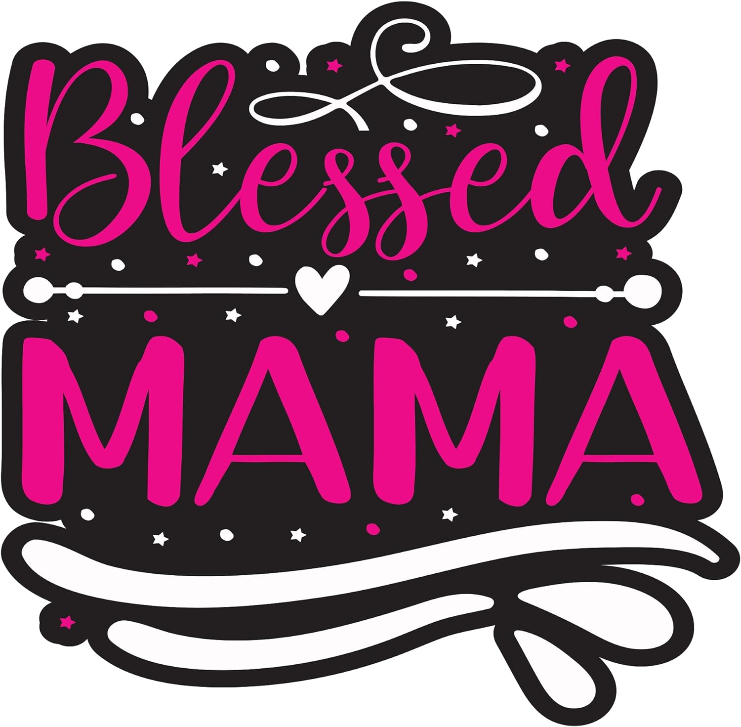 Inspirational Quote "Blessed Mama, Stocks" Motivational Sticker Vinyl Decal Motivation Stickers- 5" Vinyl Sticker Waterproof
