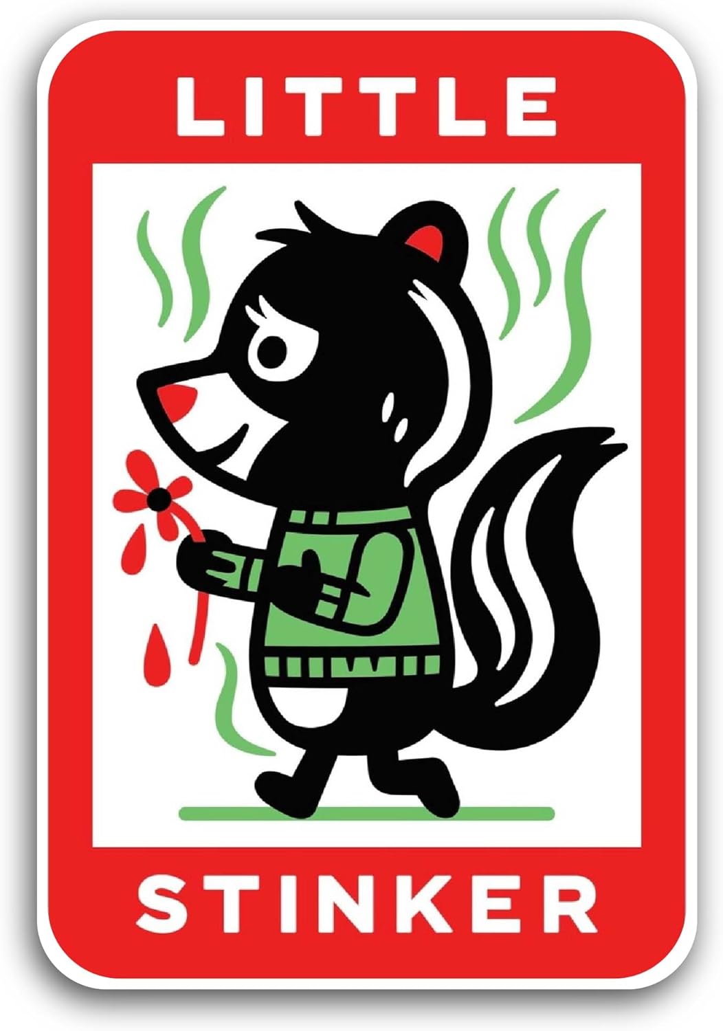 2 (Pieces) 3" and 5" Little Stinker Sticker, Waterproof Vinyl Decals for Many Purpose Like Cars, Trucks, Laptops, Phones, Windows and More