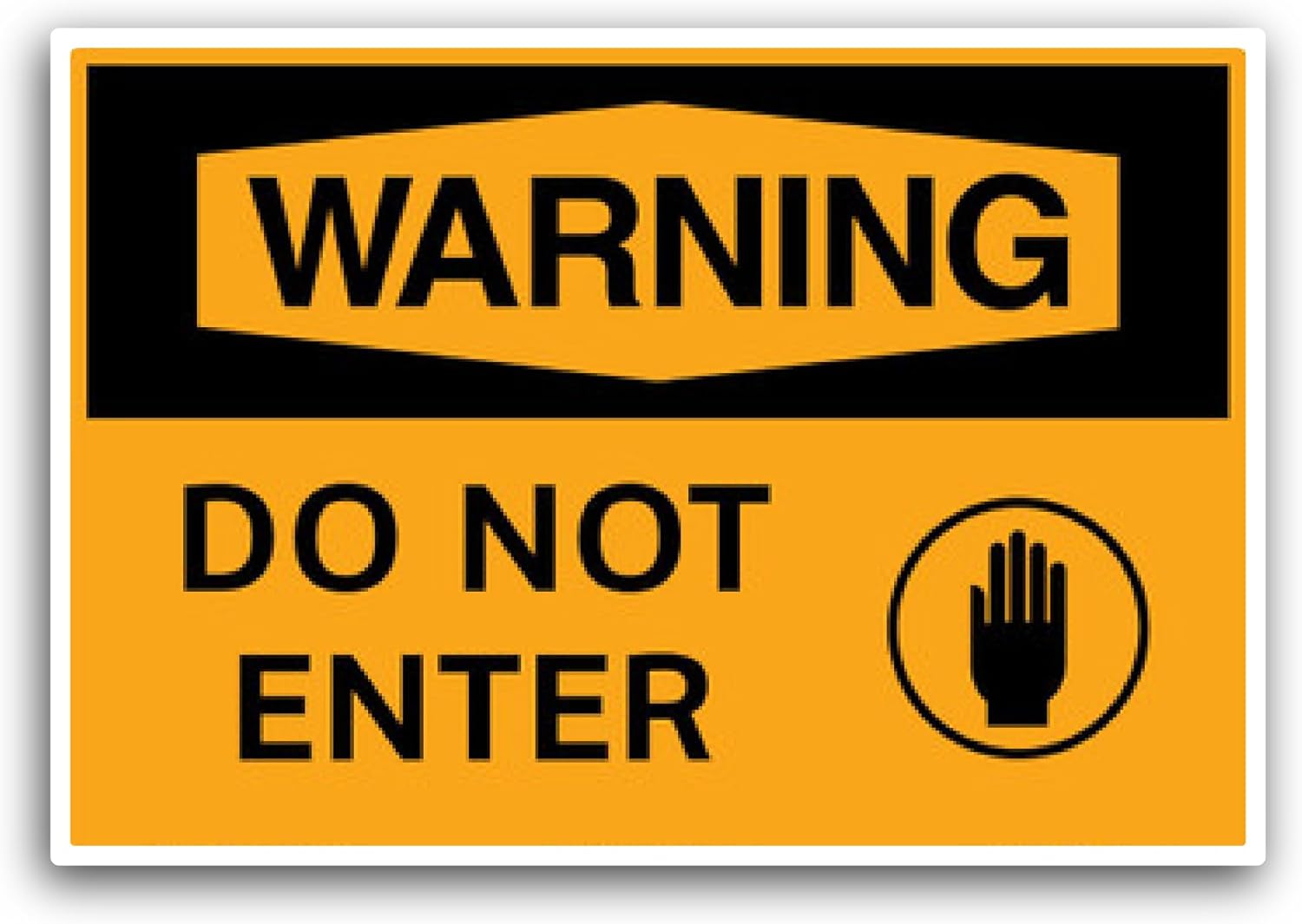 2 (Pieces) 3" and 5" Warning Do Not Enter Sign Sticker, Waterproof Vinyl Decals for Many Purpose Like Cars, Trucks, Laptops, Phones, Windows and More