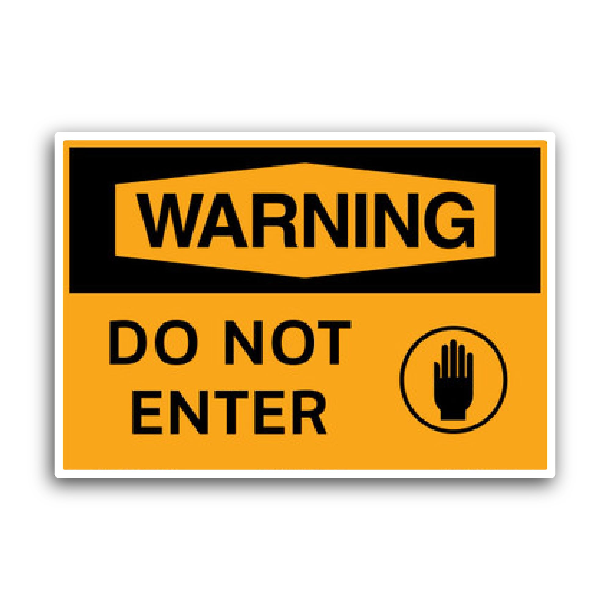 2 (Pieces) 3" and 5" Warning Do Not Enter Sign Sticker, Waterproof Vinyl Decals for Many Purpose Lik