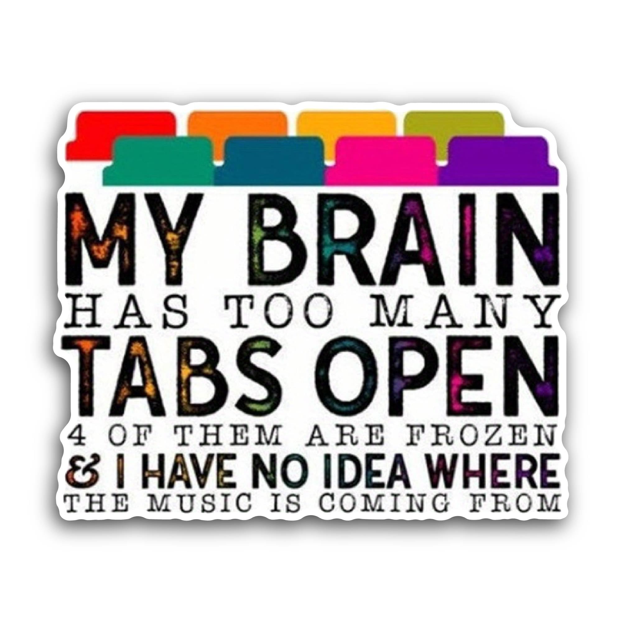 2 (Pieces) 3" and 5" Cartoon-Style Sticker, Waterproof Vinyl Decals for Many Purpose Like Cars, Truc